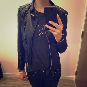 H&M leather jacket Size 4